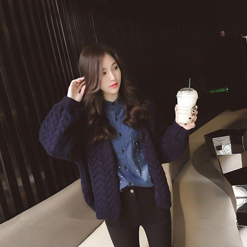 

Женщины Осенняя верхняя одежда Зимний трикотаж ТрикотажНое пальто Свободное пальто Длинная куртка Кардиган Свитер