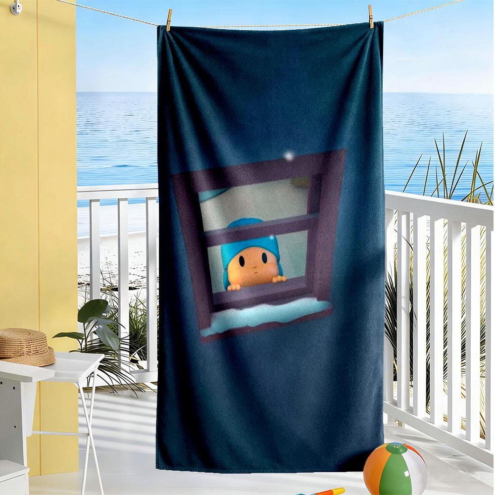 Pocoyo Beach Towel High Absorbency & Quick-Dry Comfortable Lightweight