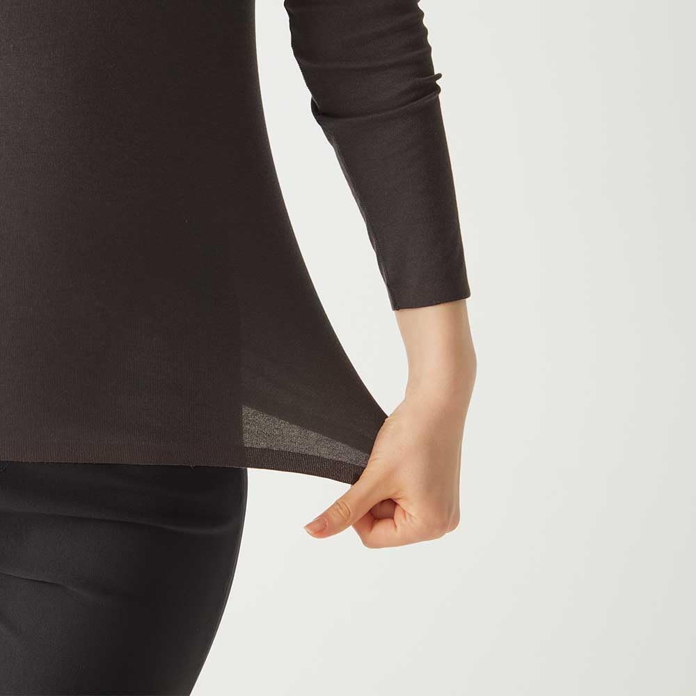 Gunze Hot Magic Warm Innerwear Thin and Seamless High Long Charcoal Size L (MH9445R) - Warm, Moisture-Wicking, Heat-Generating, Hem, Neck, Turtleneck,