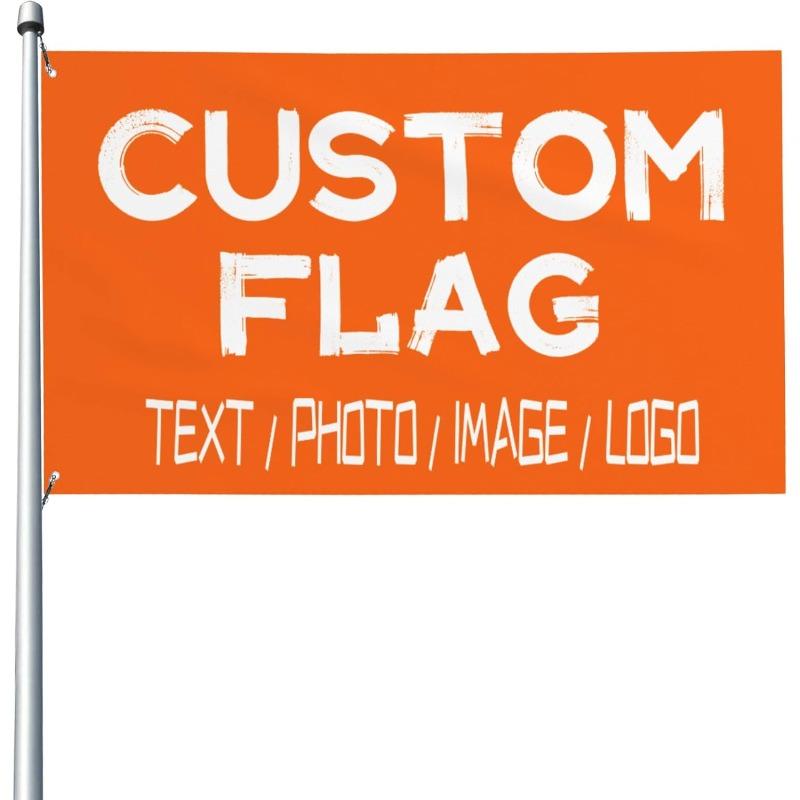 2D Flat - 2D Flat - 1pc 2D Printed Custom Flag Measuring 91.44X152.4 cm, Allowing You to Personalize It with Your Own Logo, Design, Or Text. Create a