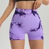 Pantaloncini da Yoga Estivi Tie-Dye a Vita Alta: Abbigliamento Fitness Solleva-Glutei