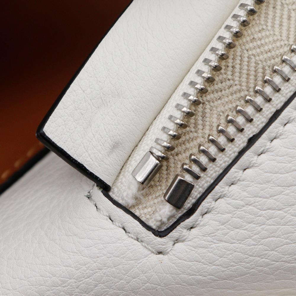 Loewe Hammock Small Handbag 2WAYShoulder Brown / White Calfskin Women Used