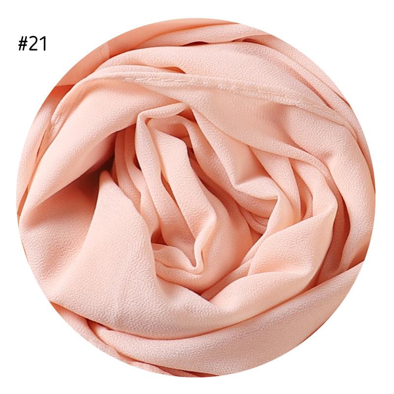 175X70Cm  High Quality Malaysian Pearl Chiffon Hijab Bundles Solid Color Scarves Head Scarf For Muslim Woman 73 Colors