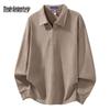 Men's Lapel Long Sleeve Loose Fit Polo Shirt
