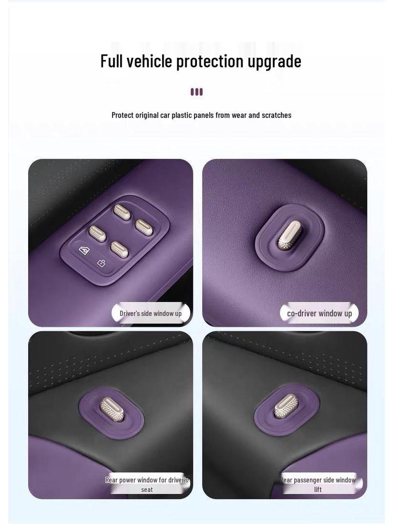 Silicone Door Window Lift Button Protector for Avatr 07 Car Interior