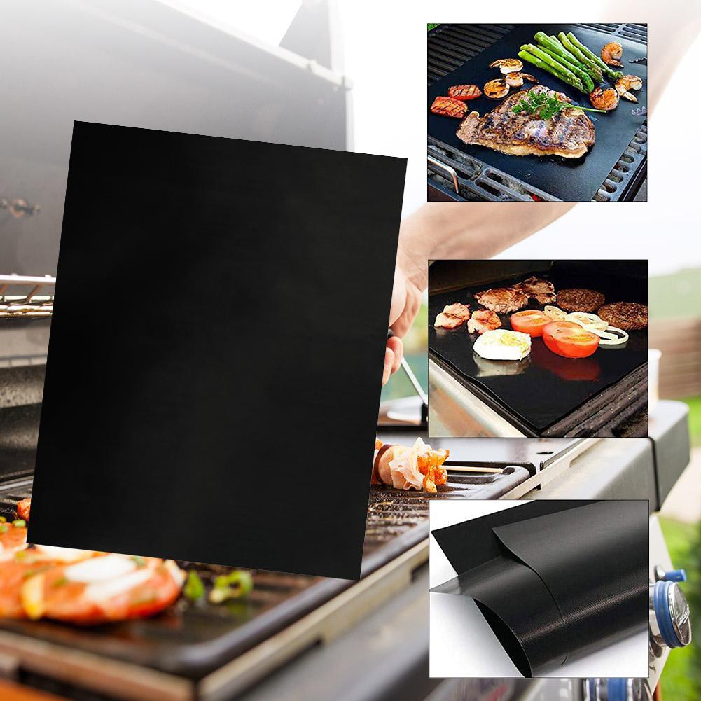 2Pcs BBQ Grill Mat 50x40cm Non-Stick Barbecue Baking Pad Grill Accessories