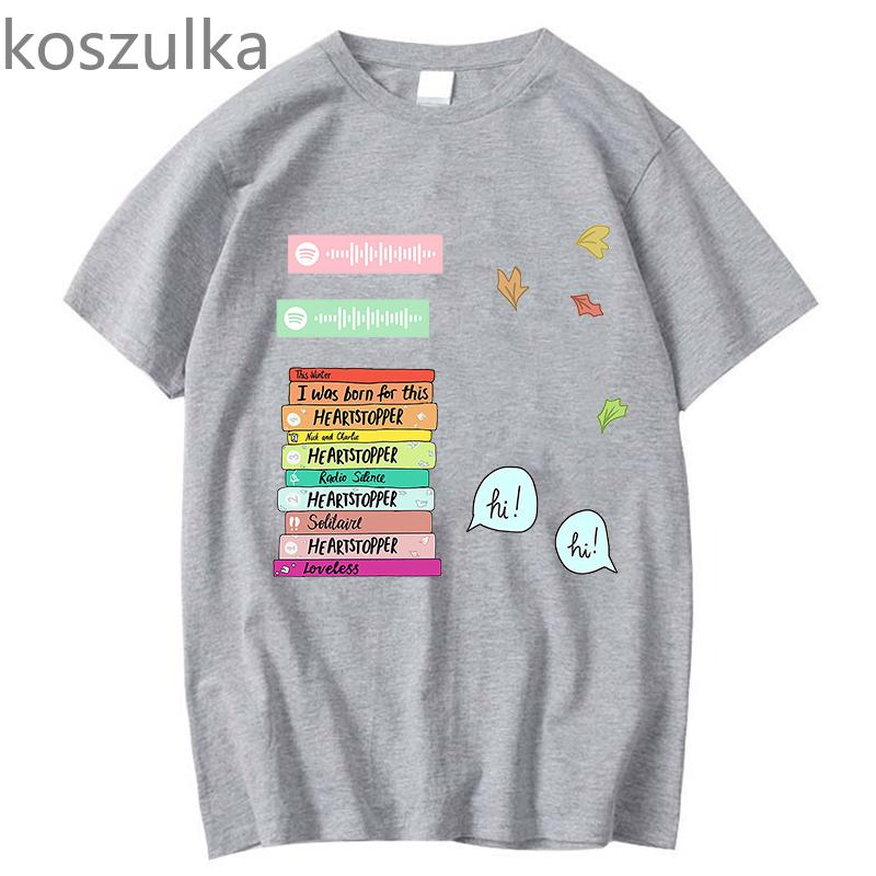 Unisex 2022 Heartstopper T Shirt Unisex Ästhetische Grafik Mode T-shirt Unisex Lustige Tägliche Casual Oversize 100 % Baumwolle T-shirt Kleidung