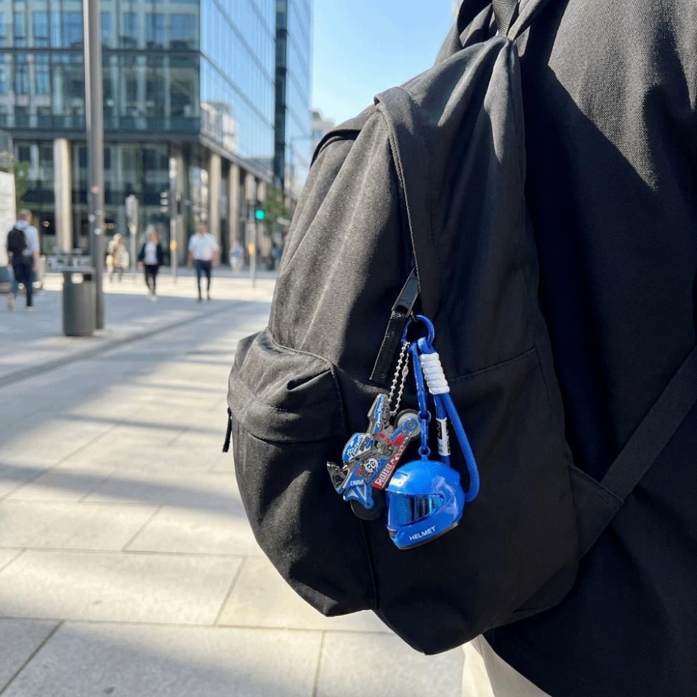 Kreativer Motorradhelm Schlüsselanhänger Zink Zinklegierung Rennsport Schlüsselanhänger Kreativer Mini Schlüsselanhänger Schlüsselhalter