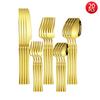 5/6/20/30pcs Gold waist cutlery set household stainless steel cutlery including knife, fork and spoon western cutlery