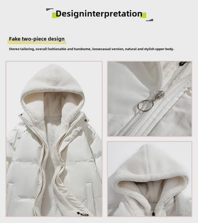 Men's Autumn Winter Cotton-Padded Jacket: Trendy, Velvet-Lined, Loose & Warm