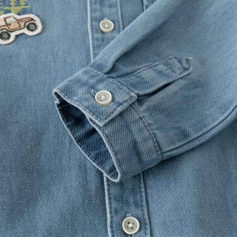David & Bella Boys' Denim Cotton Shirt