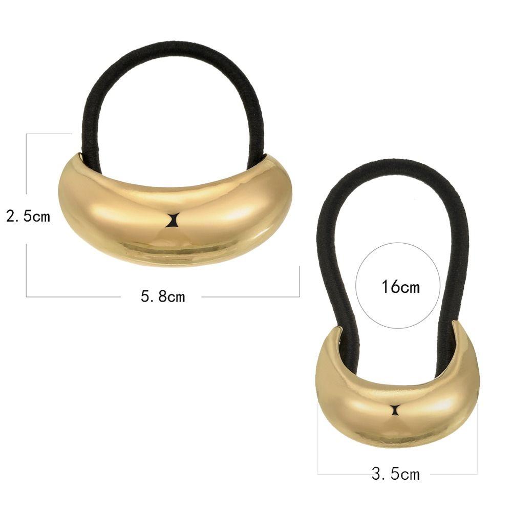 Geometric Metal Hair Band U-shaped Ponytail Holder Creative Ponytail Hair Cuff  Gifts