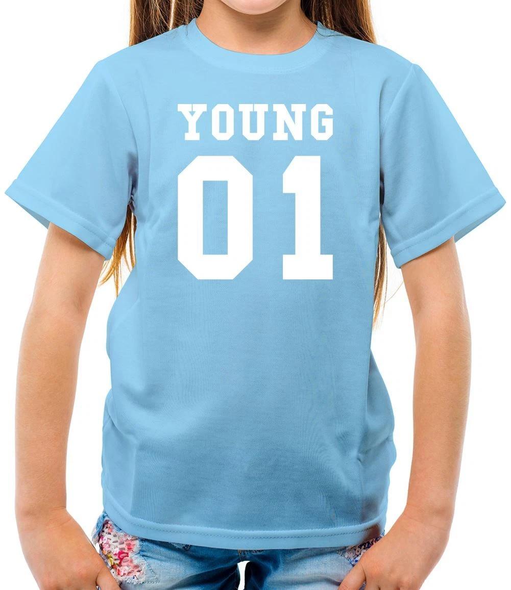 Young 01 - Kids T-Shirt - Singer Song Love Fan Messy Concert Gig Light 130