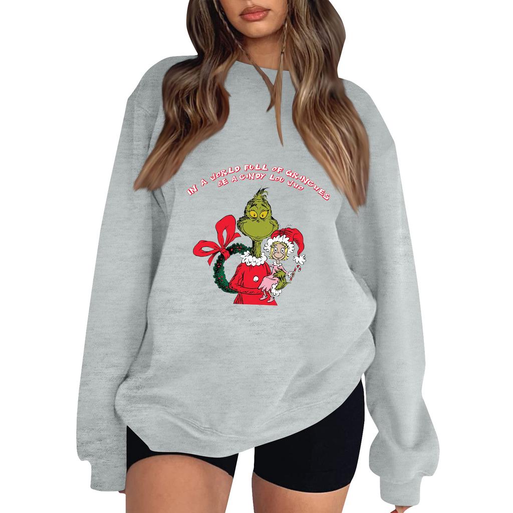 Women's Fashion Lightweight Long Sleeve Pullover Christmas Hoodie