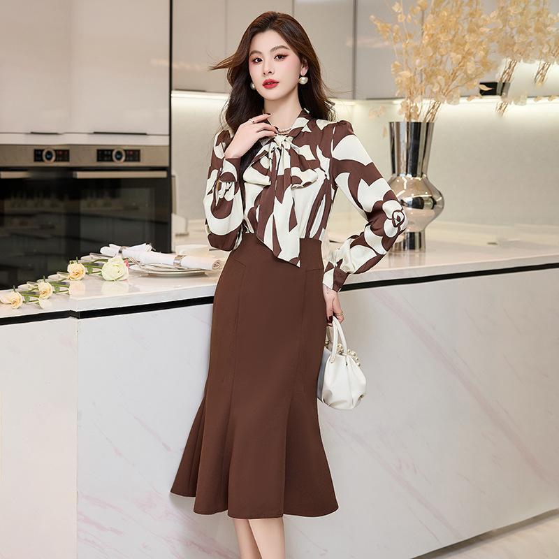 

Темпераментное платье платье женское весеннее новое профессиональное облегающее с юбкой «рыбий хвост» 2XL