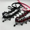 New Sexy Lace Flower Necklace For Women Gothic Punk Velvet Collar Choker Black Waterdrop Pendent Necklace Strap Bow Jewelry