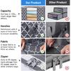 WISELIFE Storage Bags, Large Blanket Clothes Organization and Storage Containers for Bedding, Comforters, Foldable Organizer with Reinforced Handle,