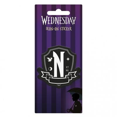 Wednesday Nevermore Academy Crest Iron-On Sticker