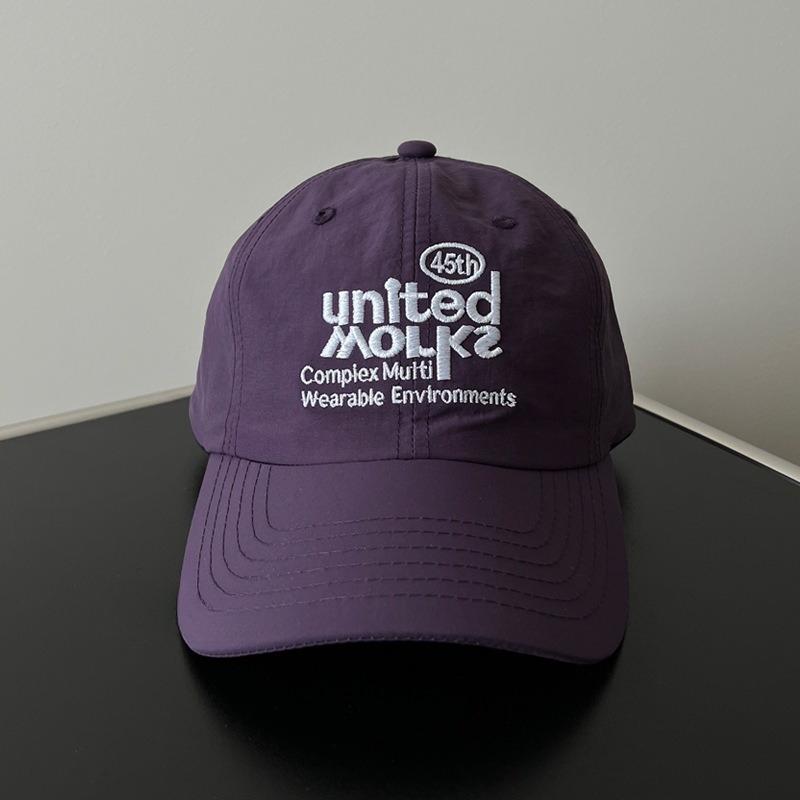 

Super Star with The Same Dark Purple Quick-drying Cloth Baseball Cap Korean Summer Versatile Sunscreen Shade Cap фиолетовый
