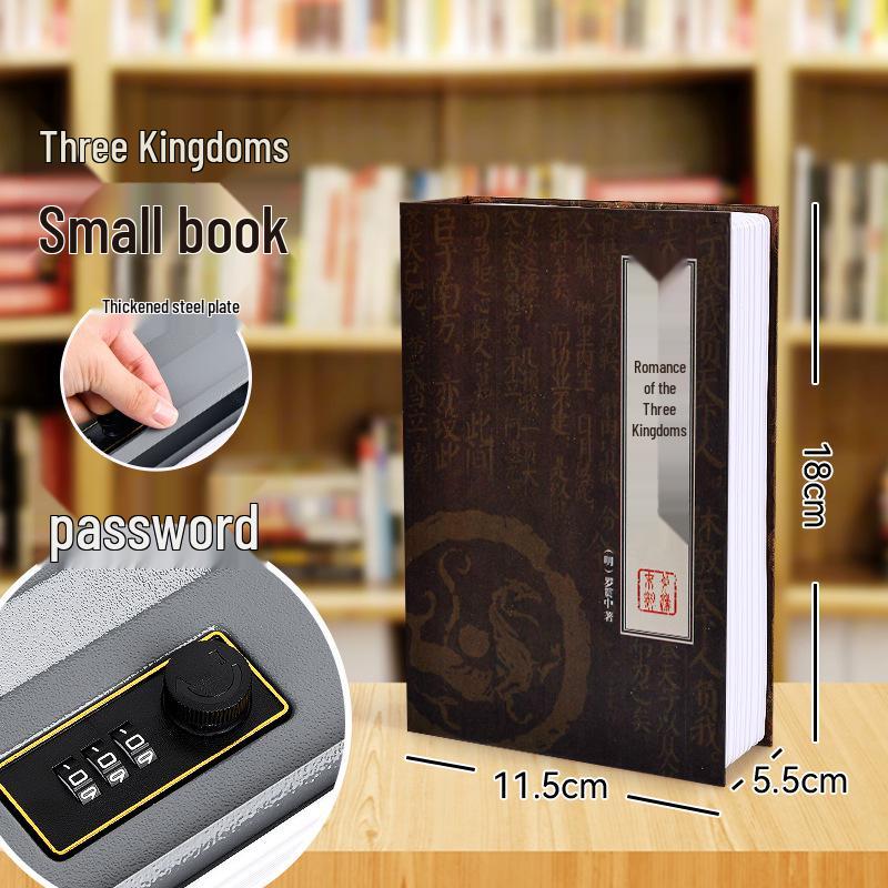Creative Iron Book Safe: Password Protected Money Storage Box for Home or Office.