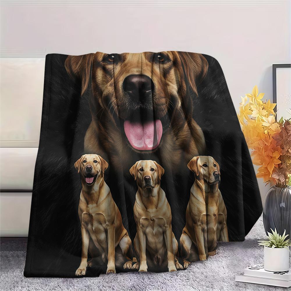 1PC Cute pets Print Flannel Blanket, High quality Comfortable for All Seasons, Home Decor, Warmth and Comfort, Perfect for Christmas Gifts