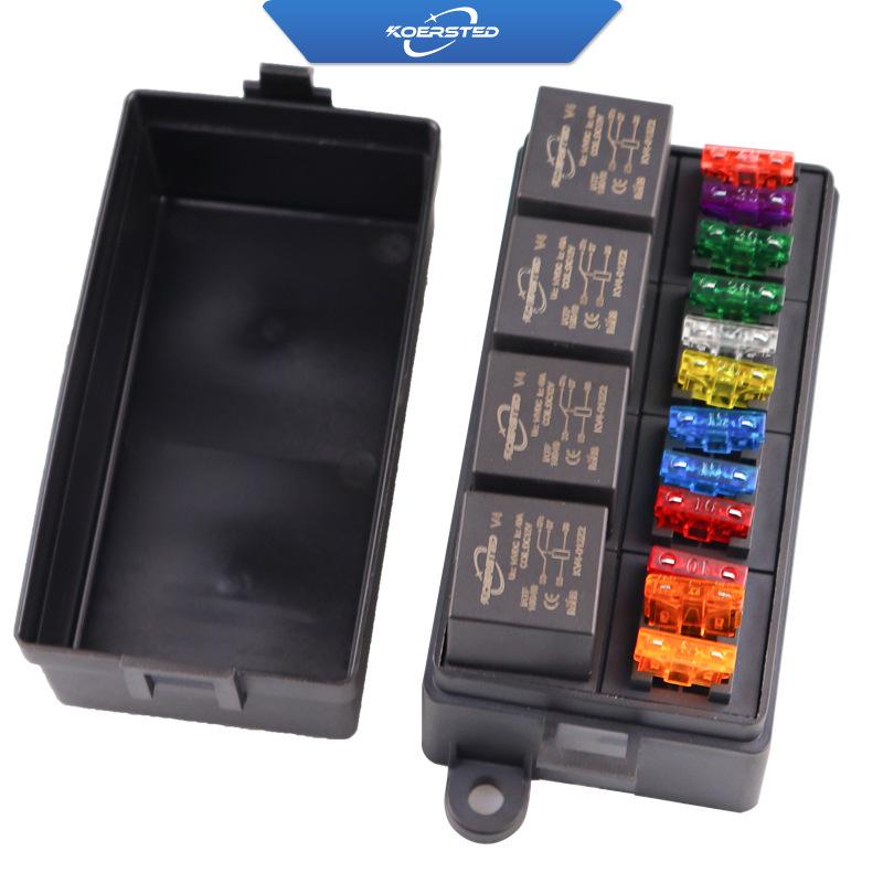 12V 8-Way Car Relay Fuse Box Component