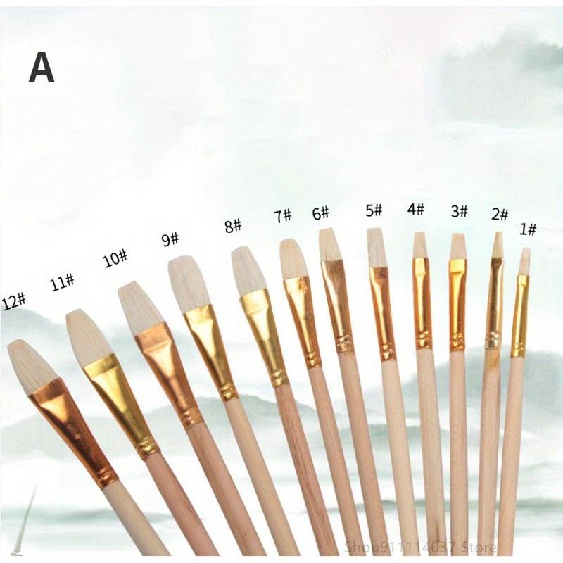 

12 шт. кисти из шерсти для керамики, глазури/живописи, раскрашивания акварельной краски, акриловой ручки для рукоделия, художественных принадлежностей