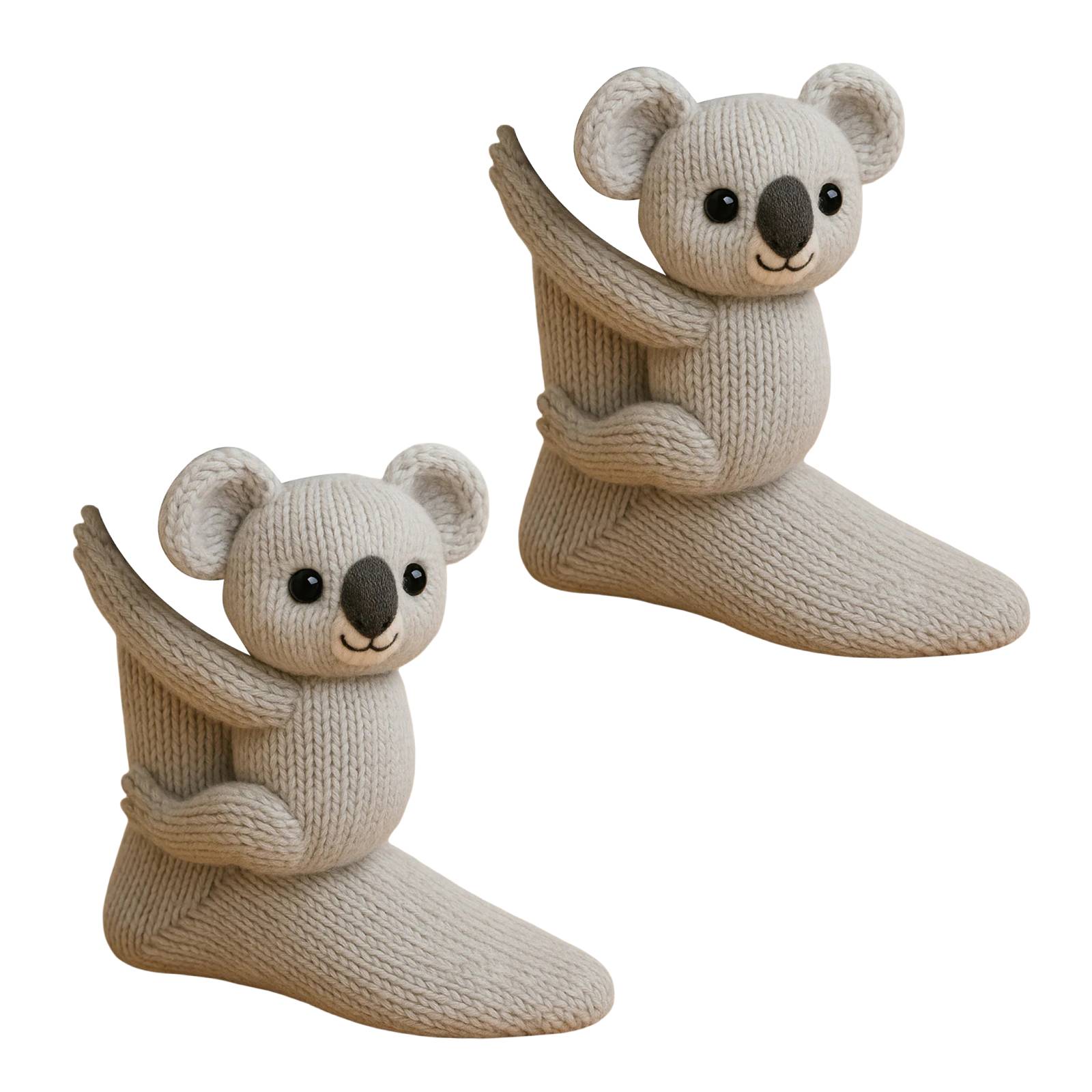 

1 Pair 3D Doll Socks Soft Knit Animal Socks Funny Cartoon Animal Cotton Socks for Christmas Holiday Home Gifts One Size