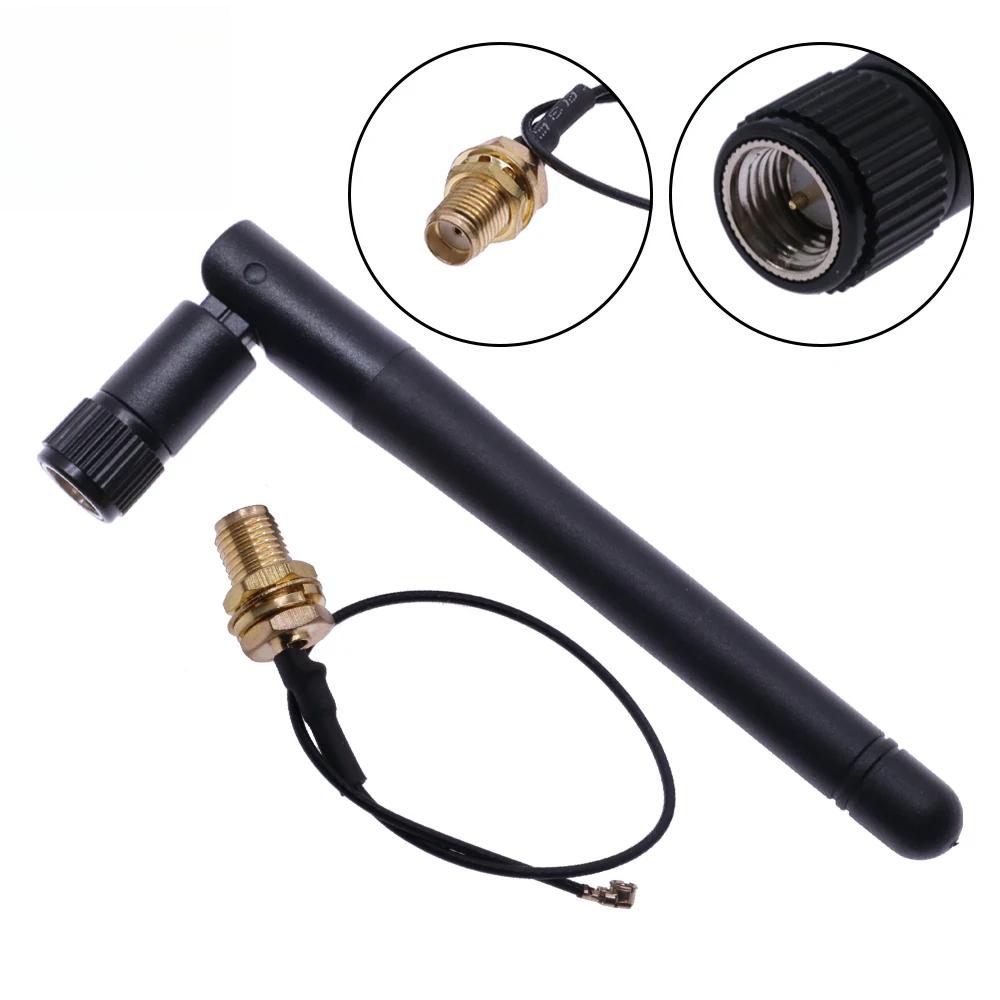 2.4GHz 3dBi WiFi 2.4g Antenna Aerial RP-SMA Male Wireless Router+ 17cm PCI U.FL IPX To RP SMA Male Pigtail Cable ESP8266 ESP32