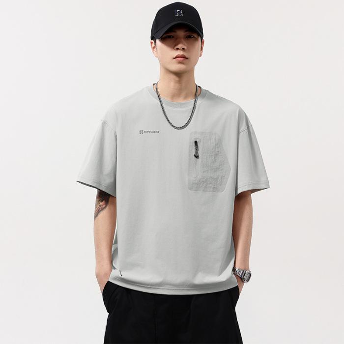 New Summer Short-sleeved Thin T-shirt Men's Functional Fabric Short T-shirt