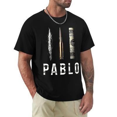 Design Stampa di Soldi Pablo Escobar Manica Corta T-shirt di Cotone da Uomo Top alla Moda Overd Largo Abbigliamento da Uomo T-shirt Casual#Colore