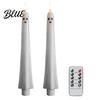 Halloween Ghost Candle Lights Flameless Taper Candles Battery Operated Flickering Light with Party Atmosphere Lighting Remote Real Wax 3D