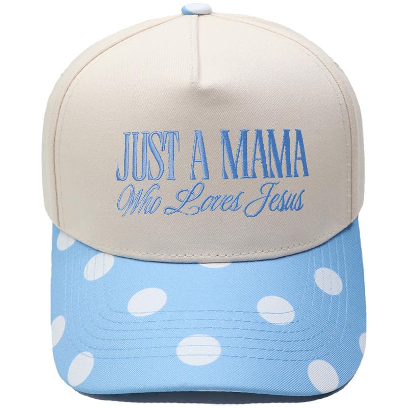 JUST A MAMA truck driver hat embroidered leopard print color matching baseball cap European and American men's and women's casual hat