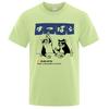 Harajuku Japanische Katze Trink-Tops Herrenmode O-Ausschnitt T-Shirt Straße Sommer Übergroße Kleidung Hip Hop Sweat Baumwoll-T-Shirts