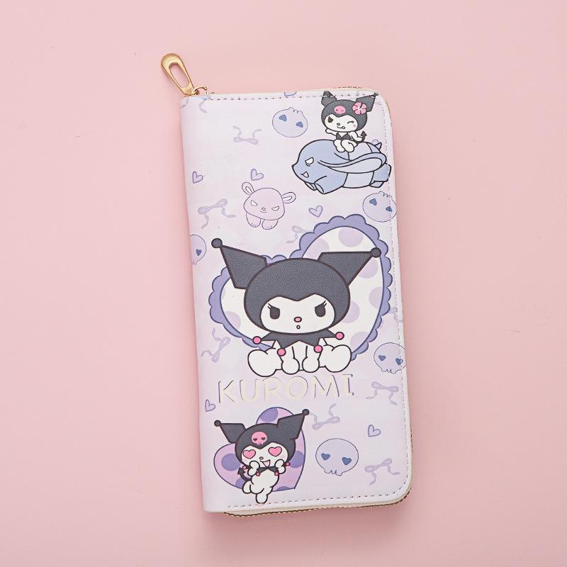 Long wallet female student cartoon fresh new large capacity mobile phone wallet zipper card bag clutch bag storage bag