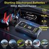 Car Jump Starter with Air Compressor, 3000A 12V Portable Battery Pack, 150PSI Inflator, LCD Display, 37WH for Cars