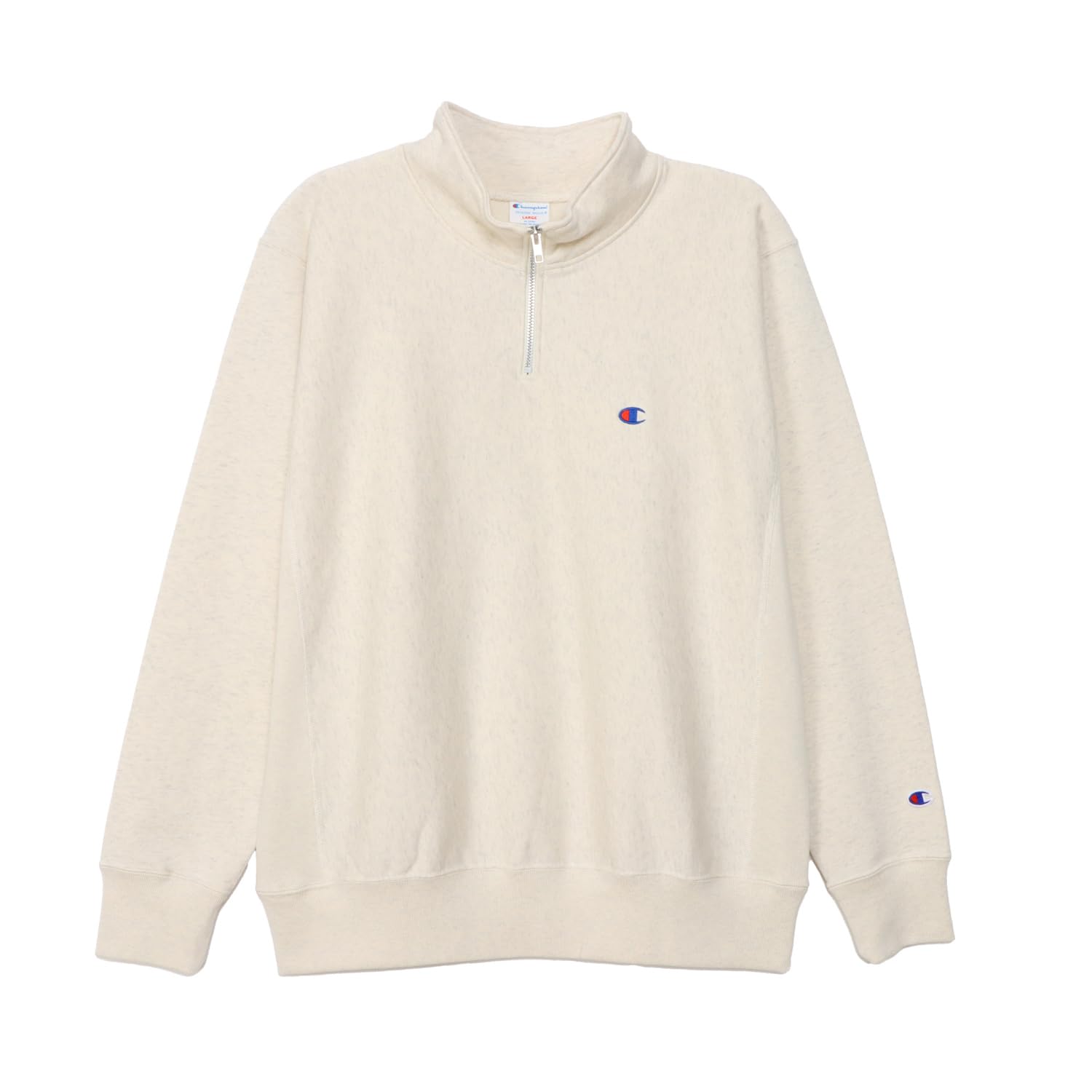 

Champion Reverse Long Crew 10oz Relax Weave® Half-Zip Sweatshirt, Sleeve, Neck, 100% Cotton, Fleece, Embroidered, Fit, One-Point Logo, C3-Z005-810-L