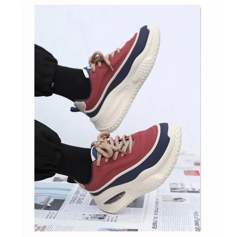 

Men s Casual Sports Shoes, Fashionable Thick Soled Skateboarding Shoes, Trendy and Comfortable Men s Shoes Suitable for Outdoor 39 червоний