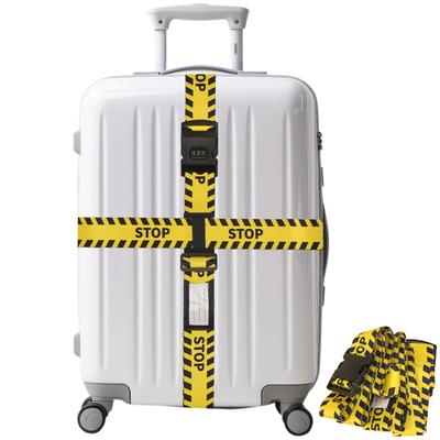 HANNAFIRES Polyester Cross Cord Luggage Strap – Adjustable Length Luggage Strap with Password Lock for Suitcases, Secures Luggage, Vibrant Colors (STO