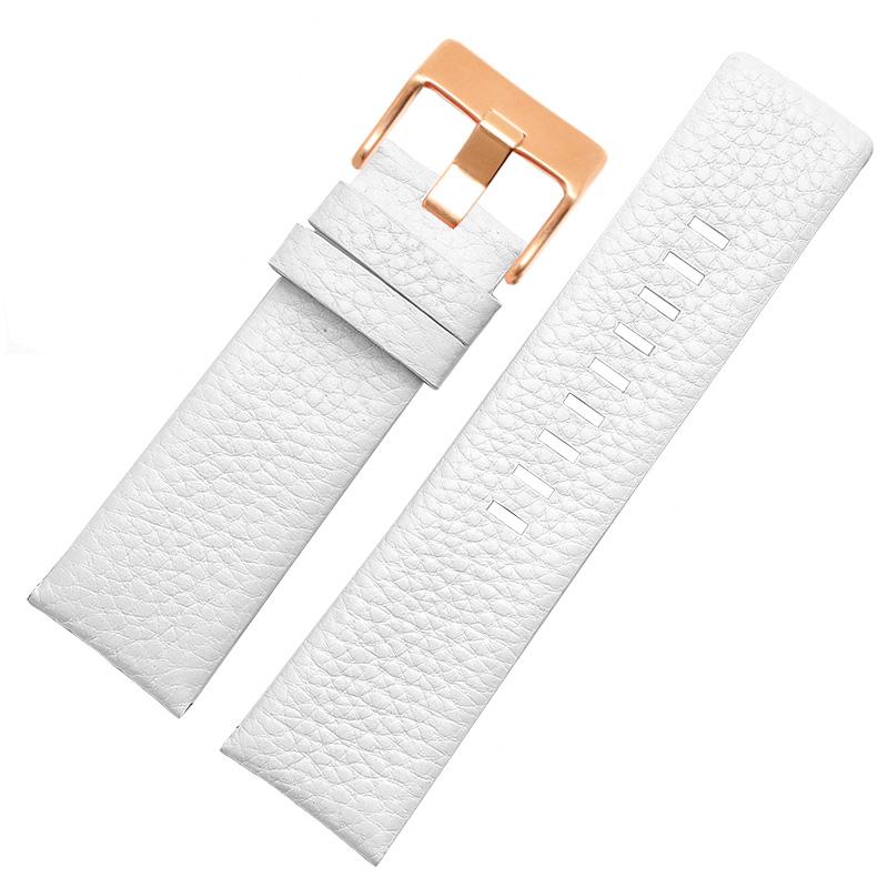 Genuine Leather Watchband for Diesel DZ1405 4323 4344 4427 7257 4283 Watches Pin Buckle Embossed bracelet 24 26 28mm Watch Strap