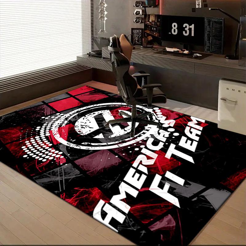 1PC F1 Team Rug for Livingroom,Bedroom, Palyroom, Chair Rug, Area rug, Game Carpet, Large Size Rug Fan Christmas gift