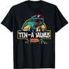 Ten A Saurus T Rex Dinosaur Birthday Party 10 Year Old T-Shirt