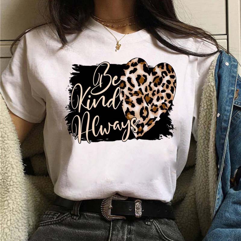 Leopard Mom Life Print Women T Shirt Short Sleeve Oversized Tshirt Ladies Clothing Fashion Kawaii Female Tee Tops Camisetas Muje
