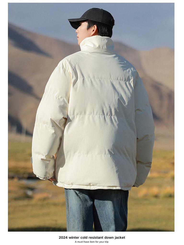 Men's 2025 Lambswool Cotton Padded Jacket - Velvet-Lined, Thick Stand Collar, Winter Warmth & Cold Protection