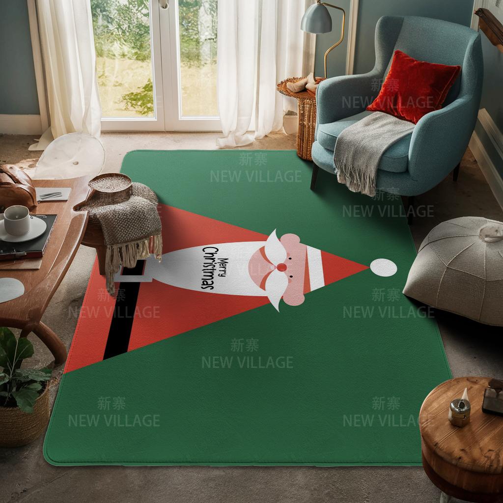 House Entrance Carpet Home Door Mat Living Room Bath Foot Bathroom Non-slip Water Absorption Rugs Bath Merry Christmas Winter