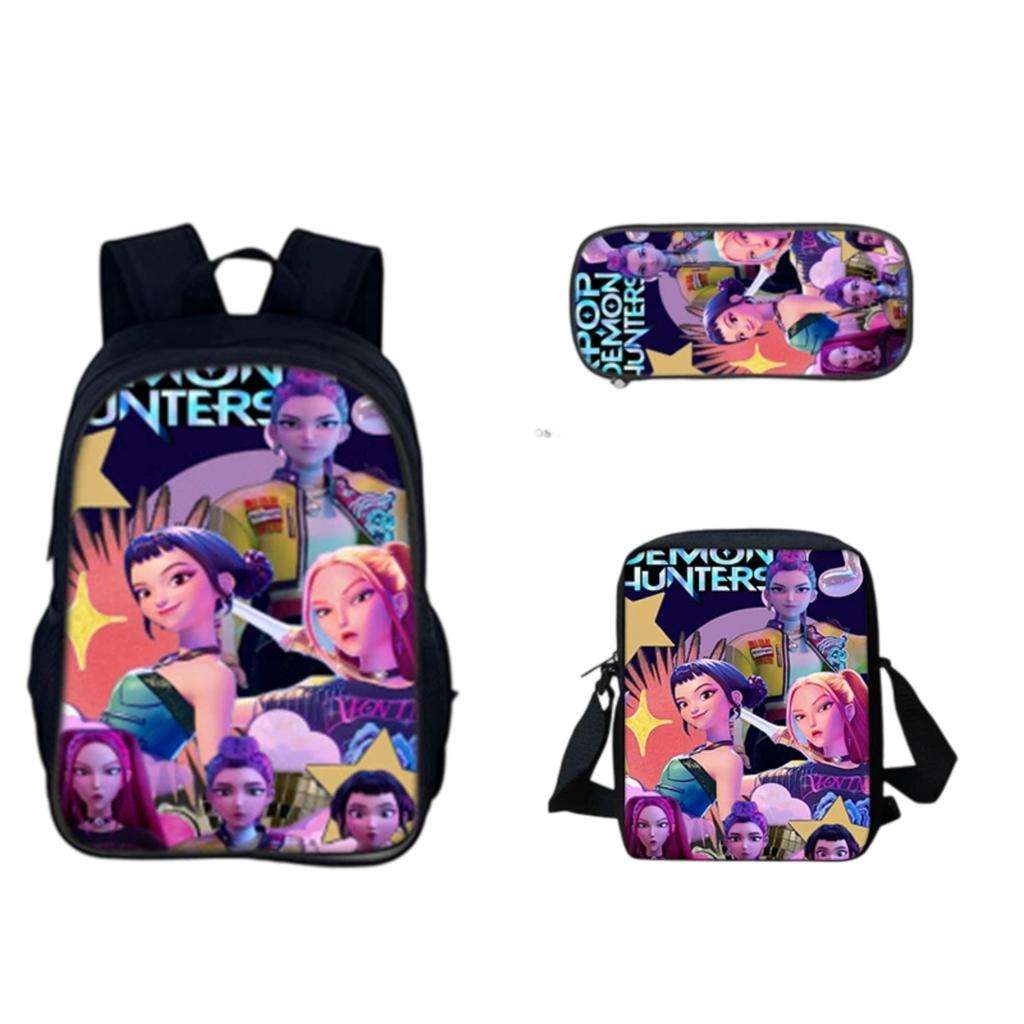 3-Piece Game Backpack School Bag For Teenagers Boys And Girls Travel Study Backpack And Lunch Box And Pencil Bag