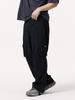 Chaebteoegseu Crispy Flowline Wide Cargo Pants (Black)