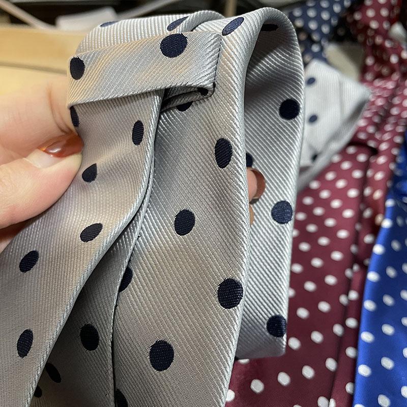 Candy Color Polka Dot Wide Edition 8cm Men's and Women's Shirts Accessories Trendy neck Tie Four Seasons Dark Green neck tie