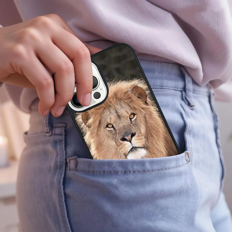 Ferocious Lion Phone Case For iPhone 17 Air 15 16e 14 13 Pro Max Coque 12 11 Pro Max PLUS cover