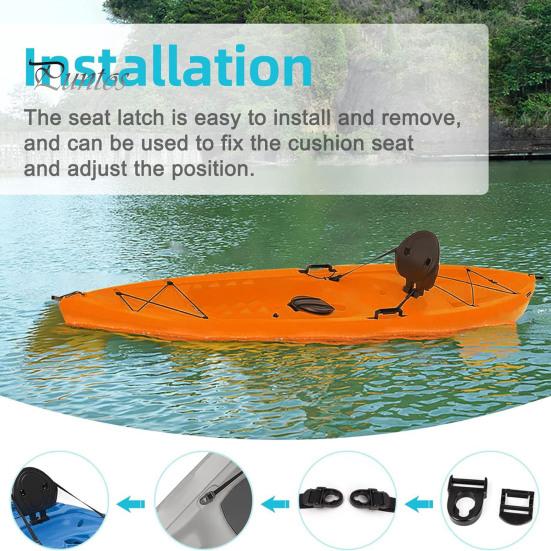 4Pcs Kayak Seat Repair Clips Seat Strap Safety Clips Kayak Accessories Kayak Seat Hooks Latches Replacement Secure Connection Snap-On Buckle